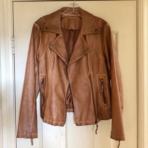 EUC Max Studio Faux Leather Tan Jacket